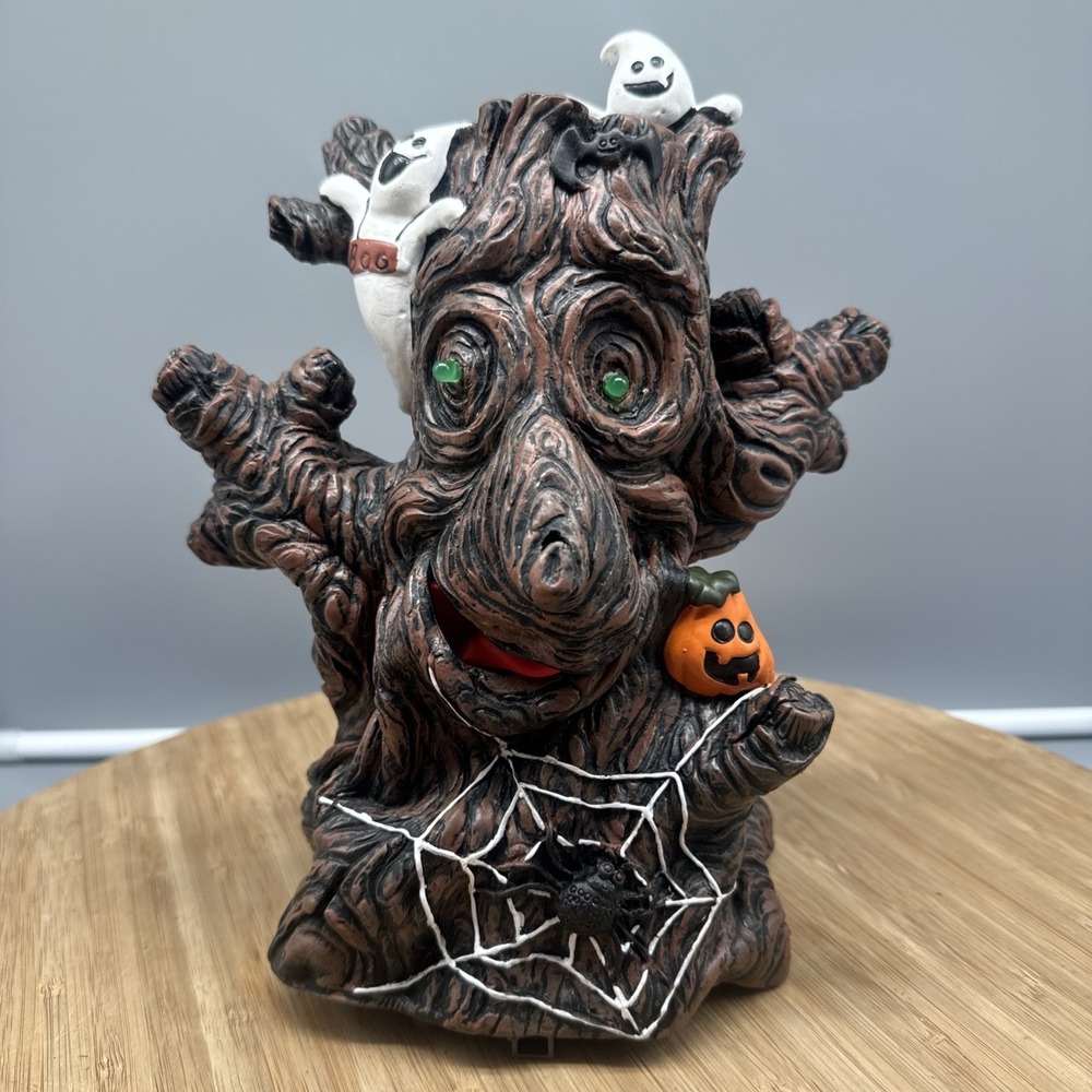 Vintage Spooky Hollow 9in Halloween Sonic Battery Operated Tree 1999